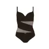 Self jednoczęściowy kostium kąpielowy Fashion 5 czarny przód